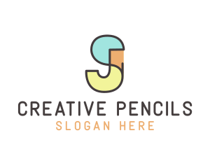 Modern Creative Shapes Letter S logo design