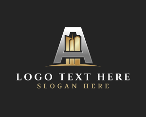City - Luxury Building Letter A logo design
