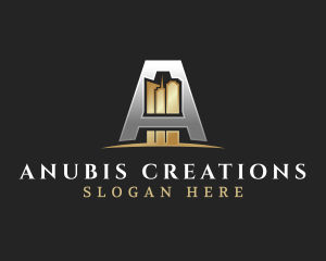 Luxury Building Letter A logo design