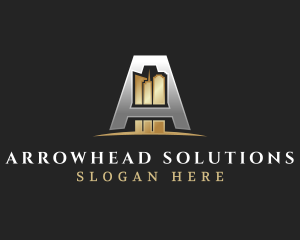 Luxury Building Letter A logo design