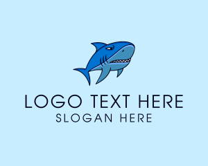 Angry - Shark Sea Creature logo design