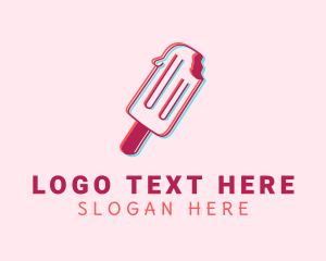 Gelato - Cold Popsicle Anaglyph logo design