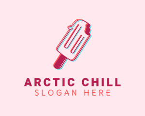 Cold Popsicle Anaglyph logo design