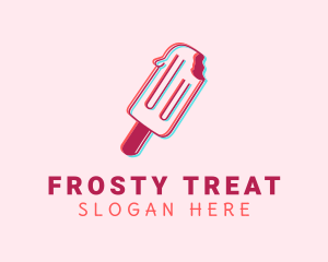 Popsicle - Cold Popsicle Anaglyph logo design