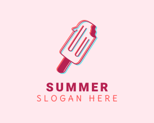 Cold Popsicle Anaglyph logo design