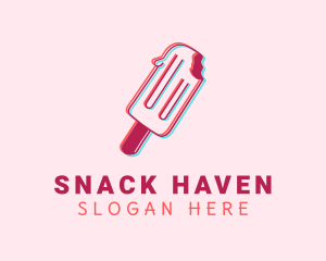 Cold Popsicle Anaglyph logo design