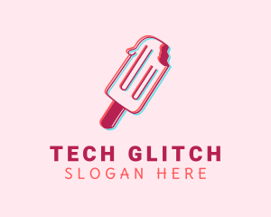 Cold Popsicle Anaglyph logo design