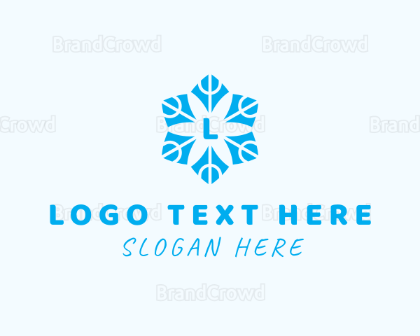 Winter Snowflake Decoration Logo