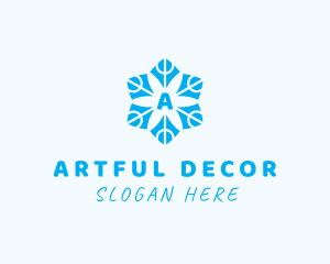 Winter Snowflake Decoration logo design