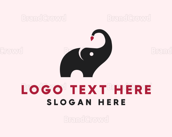 Animal Elephant Painter Logo