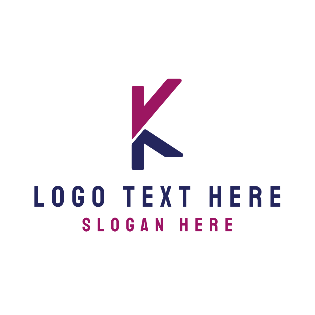 Pink Blue K Logo | BrandCrowd Logo Maker | BrandCrowd | BrandCrowd