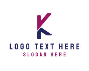 Letter Rg - Modern Generic Letter K logo design