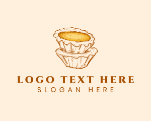 Eat - Dessert Egg Tart logo design