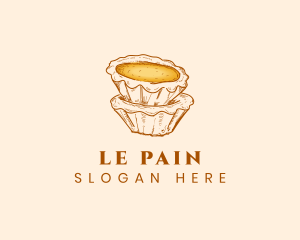 Boulangerie - Dessert Egg Tart logo design