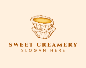 Dessert Egg Tart logo design