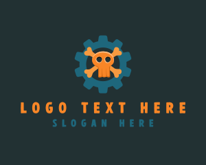 Cog - Cog Gear Skull logo design