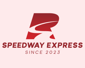 Expressway - Highway Track Letter R logo design