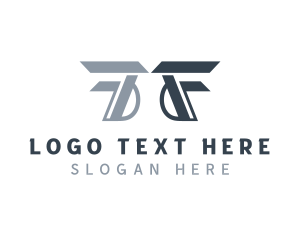 Pit Stop - Industrial Slant Letter F logo design