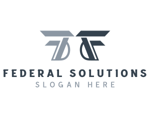 Industrial Slant Letter F logo design