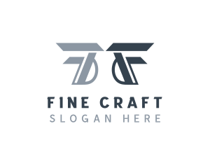 Industrial Slant Letter F logo design