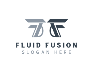 Industrial Slant Letter F logo design