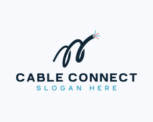 Cable - Wire Cable Circuit logo design