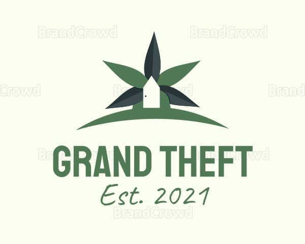 Green Cannabis House Logo