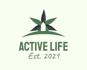 Organic Product - Green Cannabis House logo design