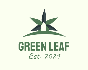 Green Cannabis House  logo design