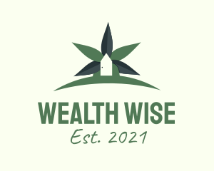 Herbal Medicine - Green Cannabis House logo design