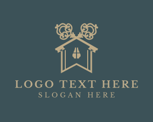 Luxury - House Key Realty logo design