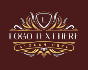 Elegant Shield Crown logo design