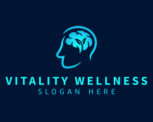 Human Brain Mental Wellness logo design