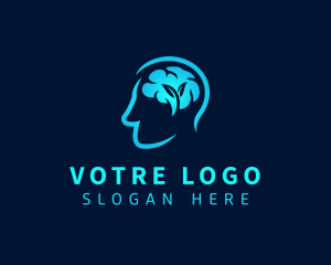 Mentoring - Human Brain Mental Wellness logo design
