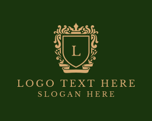 Law Firm - Gold Royal Shield logo design