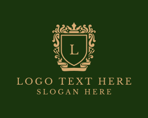 High End - Gold Royal Shield logo design