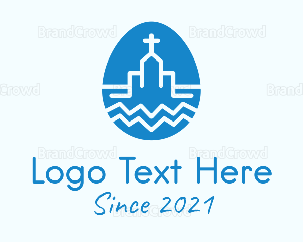 Blue Church Egg Logo