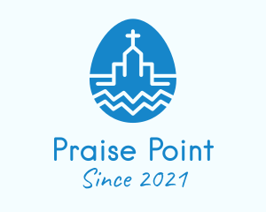 Praise - Blue Church Egg logo design