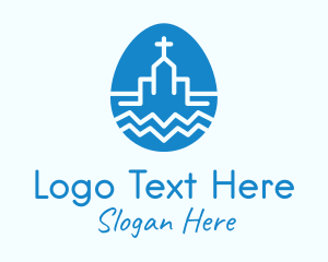 Blue Church Egg Logo