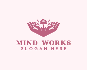 Flower Hands Yoga logo design