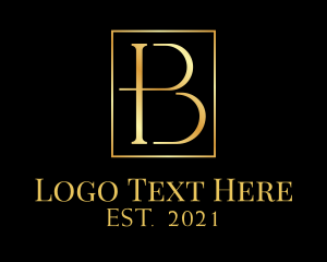 Quality - Golden Finance Letter B logo design
