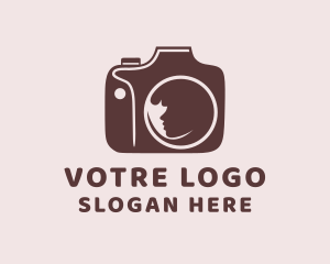 Woman - Lady Model Camera logo design