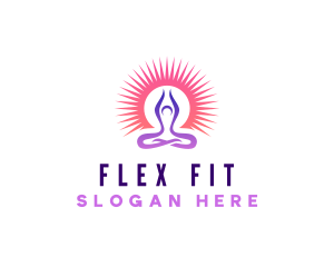 Stretching - Yoga Health Wellness logo design