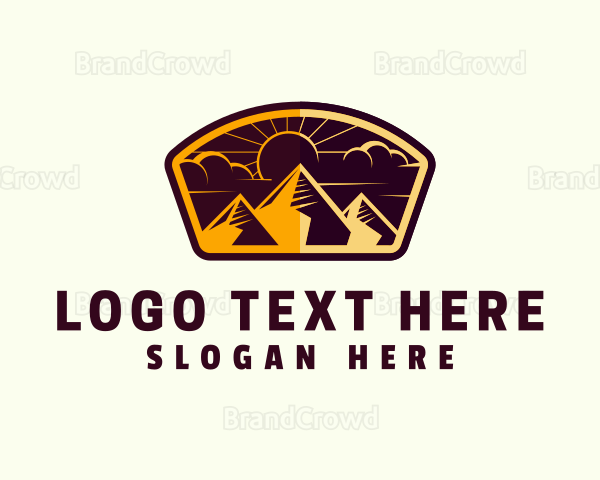 Nature Hiking Mountain Logo