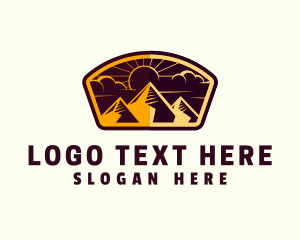 Tourist - Nature Hiking Mountain logo design