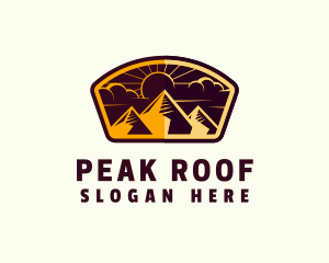 Nature Hiking Mountain logo design