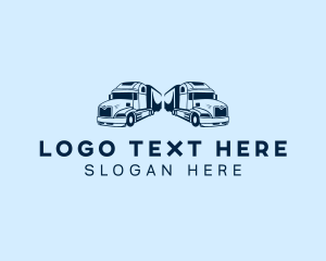 Logistics - Blue Freight Trucking logo design