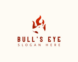 Bull Fire Cow logo design