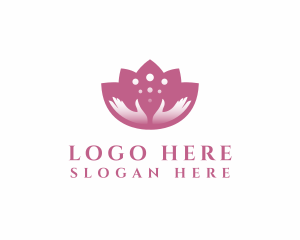 Spa Lotus Hands Wellness Logo