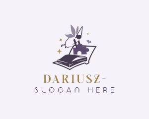 Daycare - Puzzle Book Fairy logo design